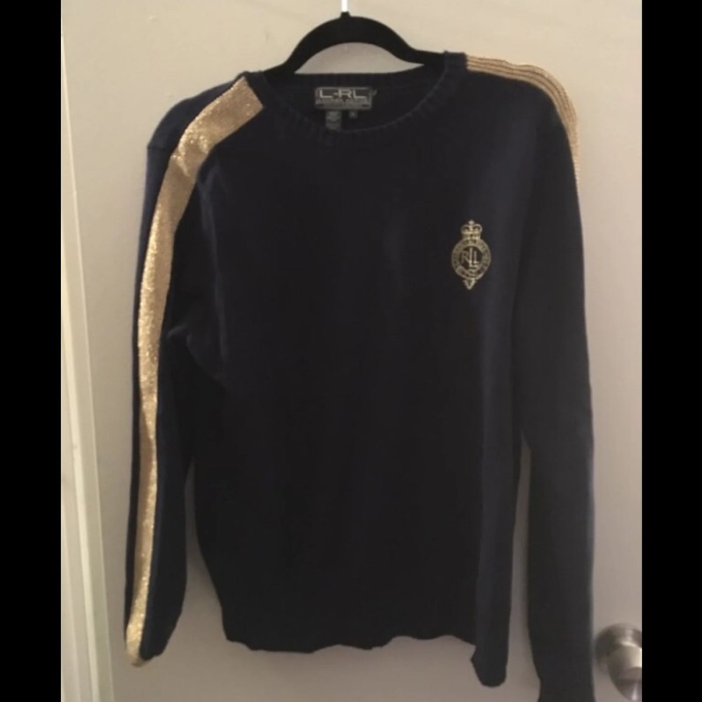 Gold and navy Ralph Lauren sweater